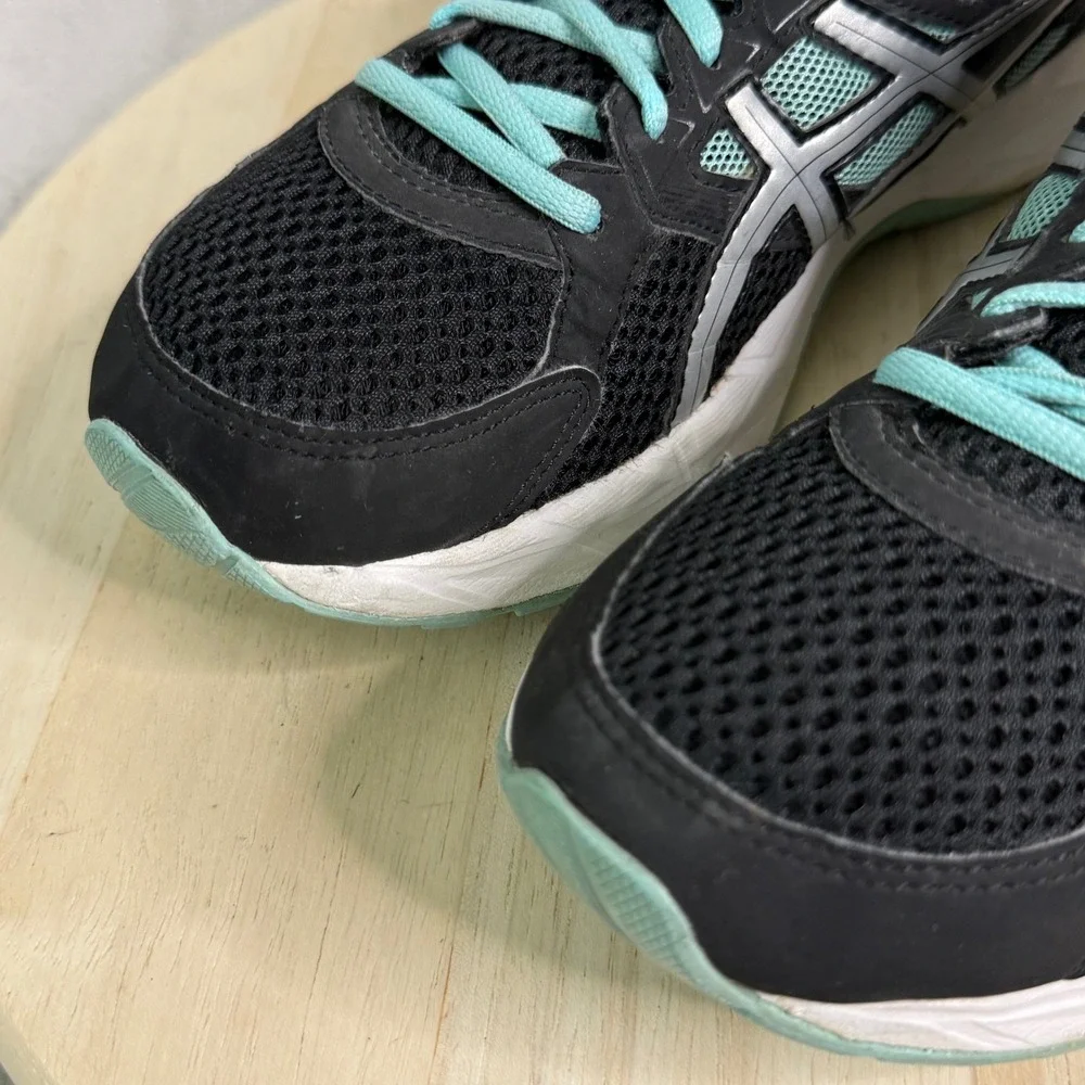 Asics Gel-Contend 3 Womens Running Shoes Black Aqua‎ Silver T5F9N Size 8.5